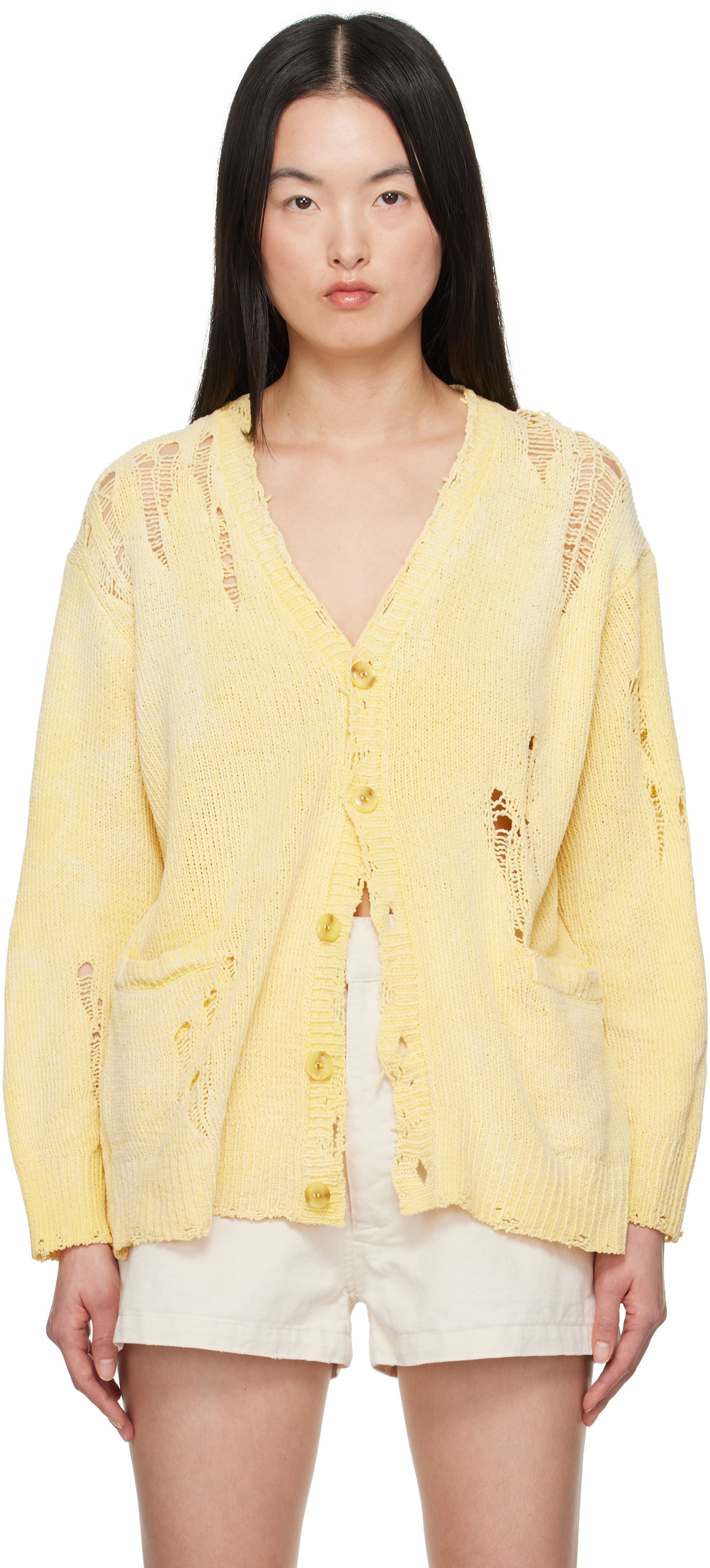 Sweater R13 R13 Boyfriend Cardigan Gul | R13WY237-Y200B, 0