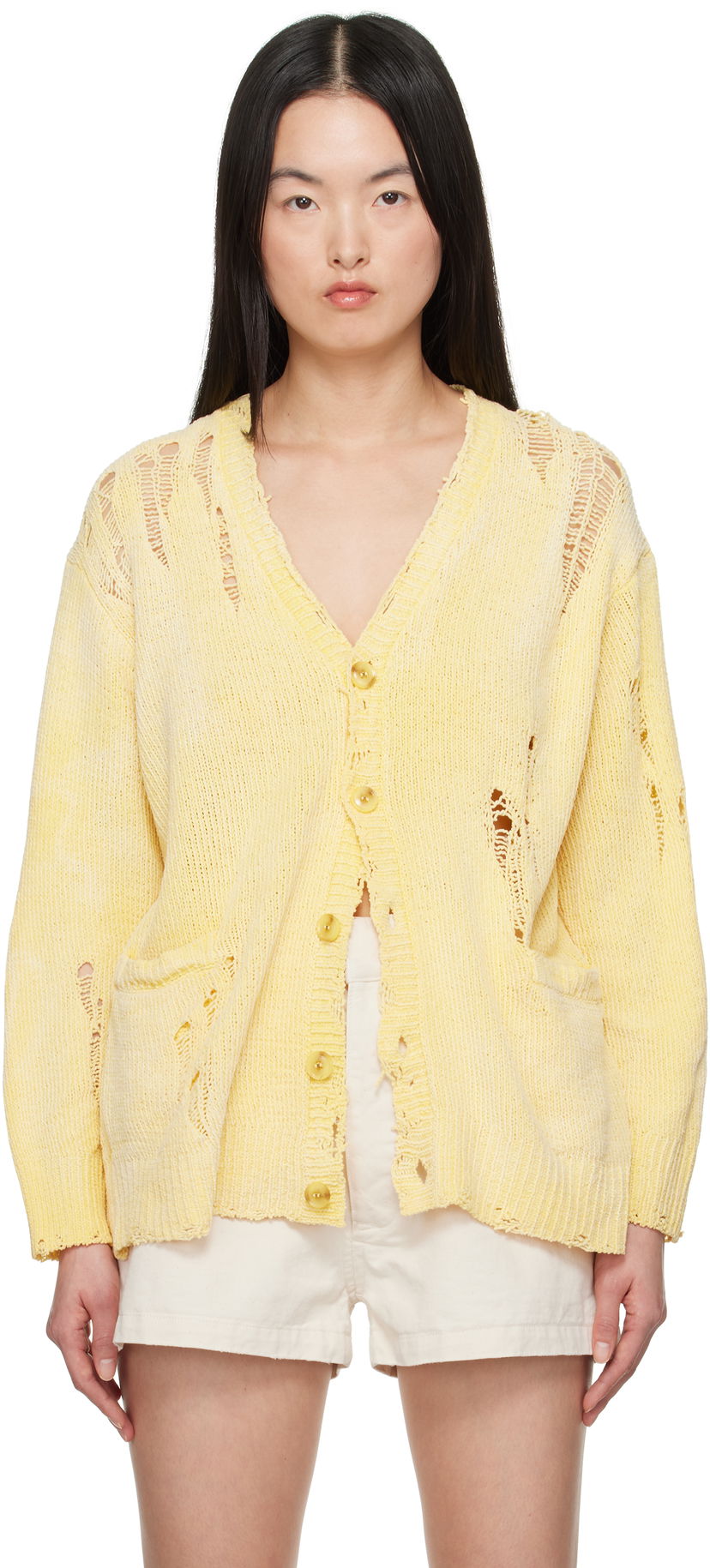 Sweater R13 R13 Boyfriend Cardigan Gul | R13WY237-Y200B