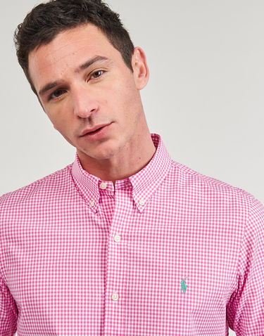 Skjorte Polo by Ralph Lauren Long sleeved Shirt Polo Ralph Lauren CHEMISE AJUSTEE SLIM FIT EN POPELINE RAYE Lyserød | 710929345003, 4