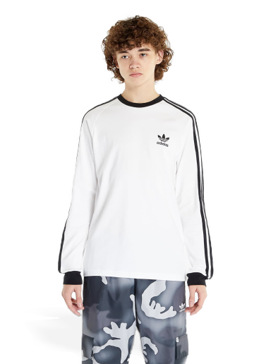 T-shirt adidas Originals 3-Stripes Long Sleeve Tee Hvid | IA4879