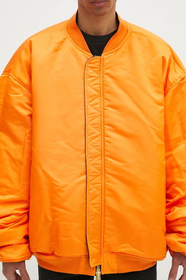 Bomberjakke VETEMENTS VETEMENTS Oversized Leather Bomber Jacket Sort | UA66JA200B, 7