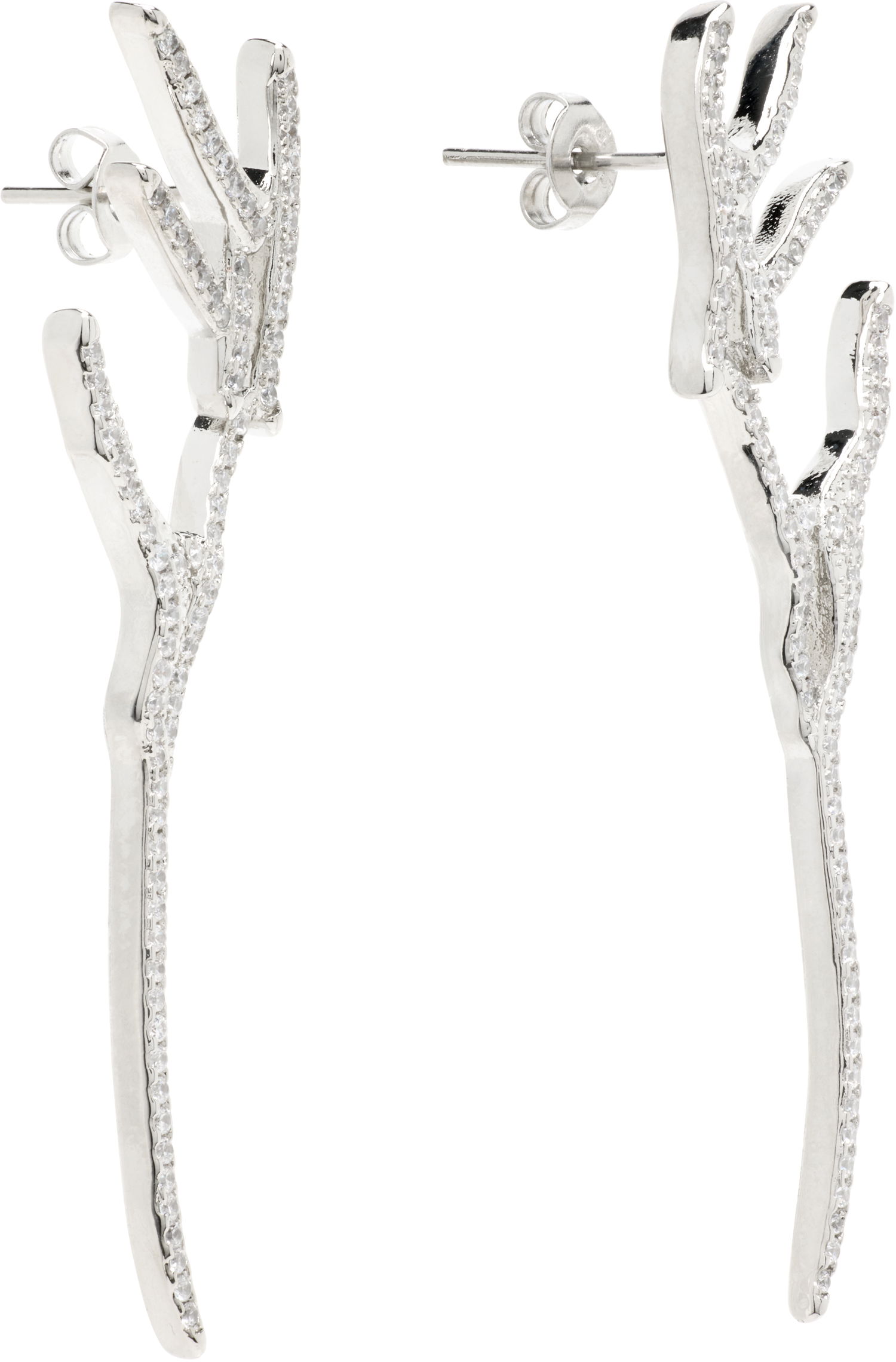 Øreringe Collina Strada Collina Strada Crystal Wing Earrings Hvid | XX1096, 1