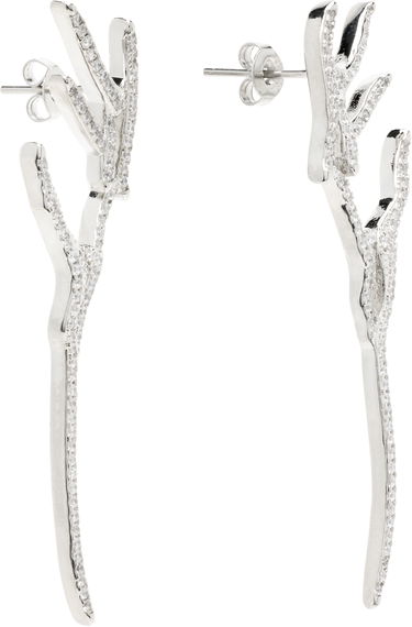 Øreringe Collina Strada Collina Strada Crystal Wing Earrings Hvid | XX1096, 1