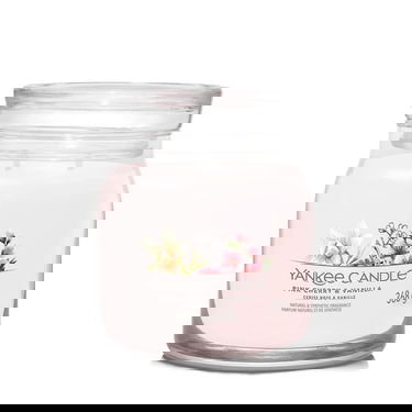 Stearinlys Yankee Candle Signature Medium Jar Pink Cherry & Vanilla Natural & Synthetic Fragrance 2 Wicks 368g Lyserød | 40494, 0