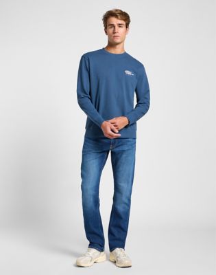 Sweater Lee Regular Fit Crewneck Sweatshirt XXL Blå | 112363878, 1