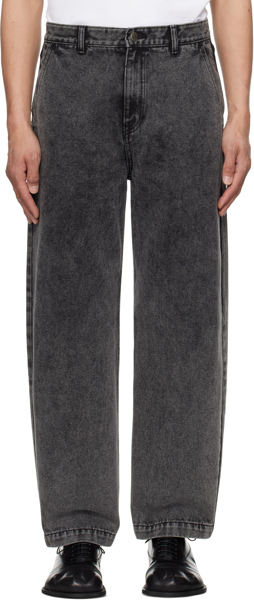 Jeans ADER ERROR ADER error Sig; TRS Tag 03 Wide-Leg Jeans Grå | BO42FYJE0103BK