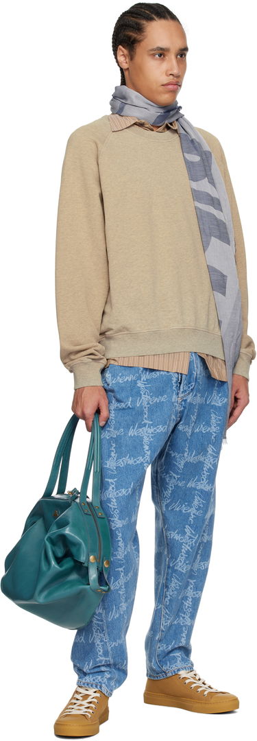 Tørklæde Vivienne Westwood Vivienne Westwood 'Ripped And Ready' Woven Scarf Grå | 81030137-W014O-, 2