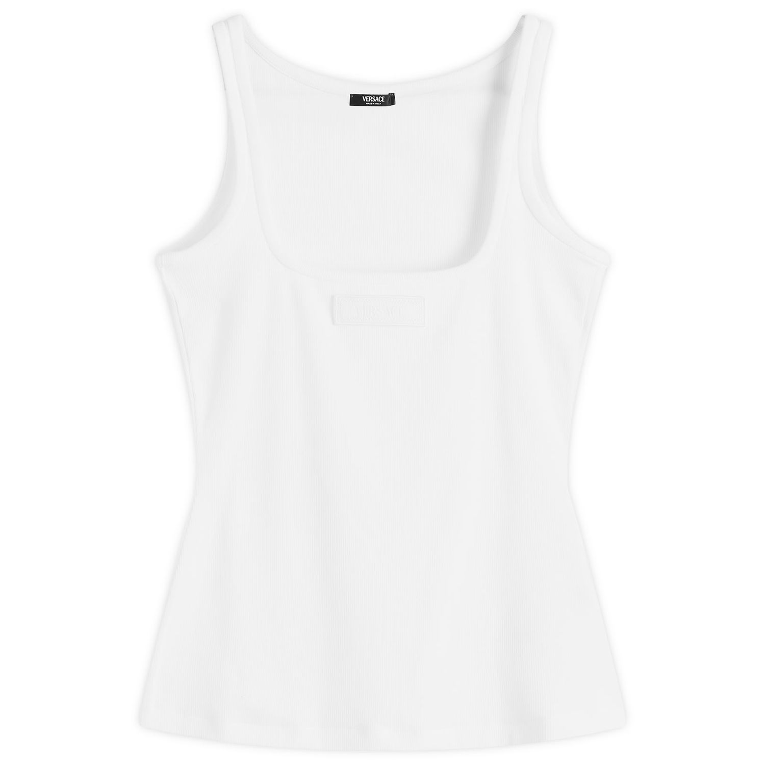 Tanktop Versace Slim-Fit Ribbed Tank Top Hvid | 1017003-1A12060-1W000, 0