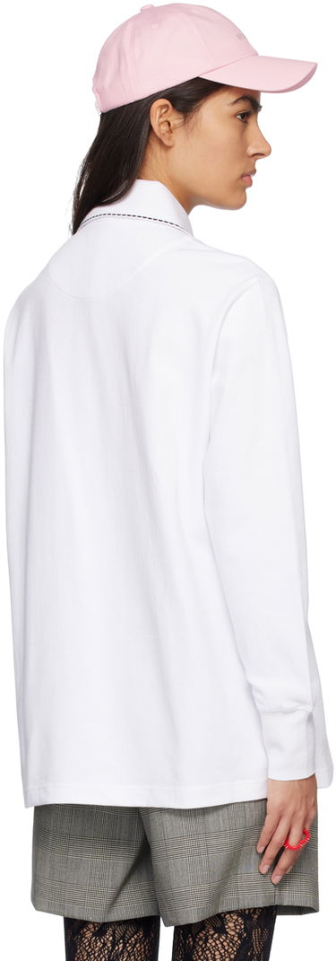 Polo skjorte We11done We11done Scalloped Polo Hvid | WD-TT1-23-819-U-WH, 2
