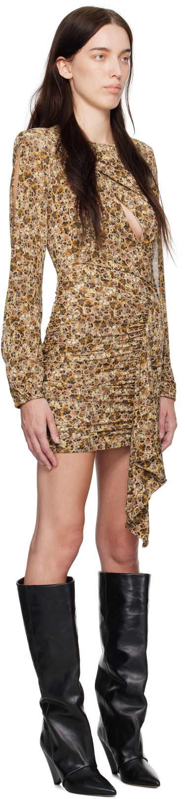Kjole ISABEL MARANT Isabel Marant Vinia Draped Mini Dress Brun | RO0607FA-B3K02I, 1