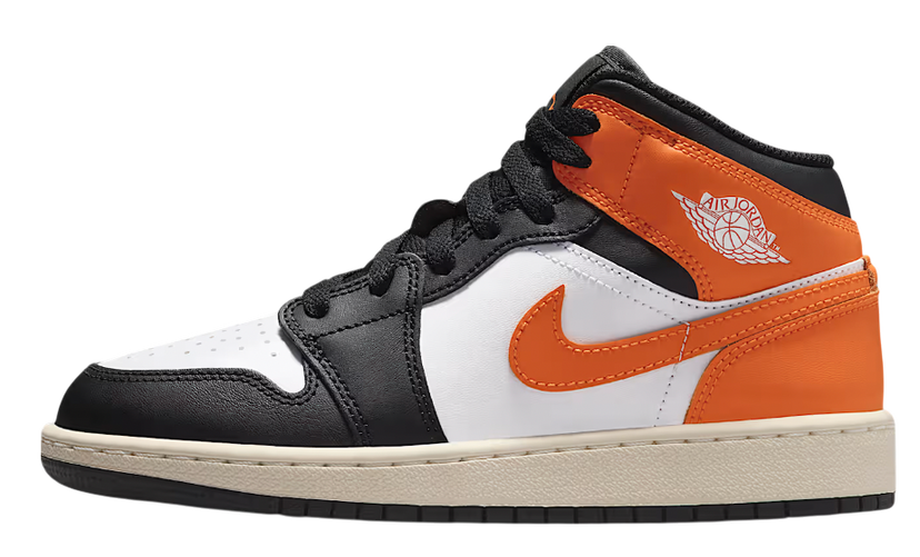 Sneakers og sko Jordan Jordan 1 Mid Black Toe Orange | DQ8423-801