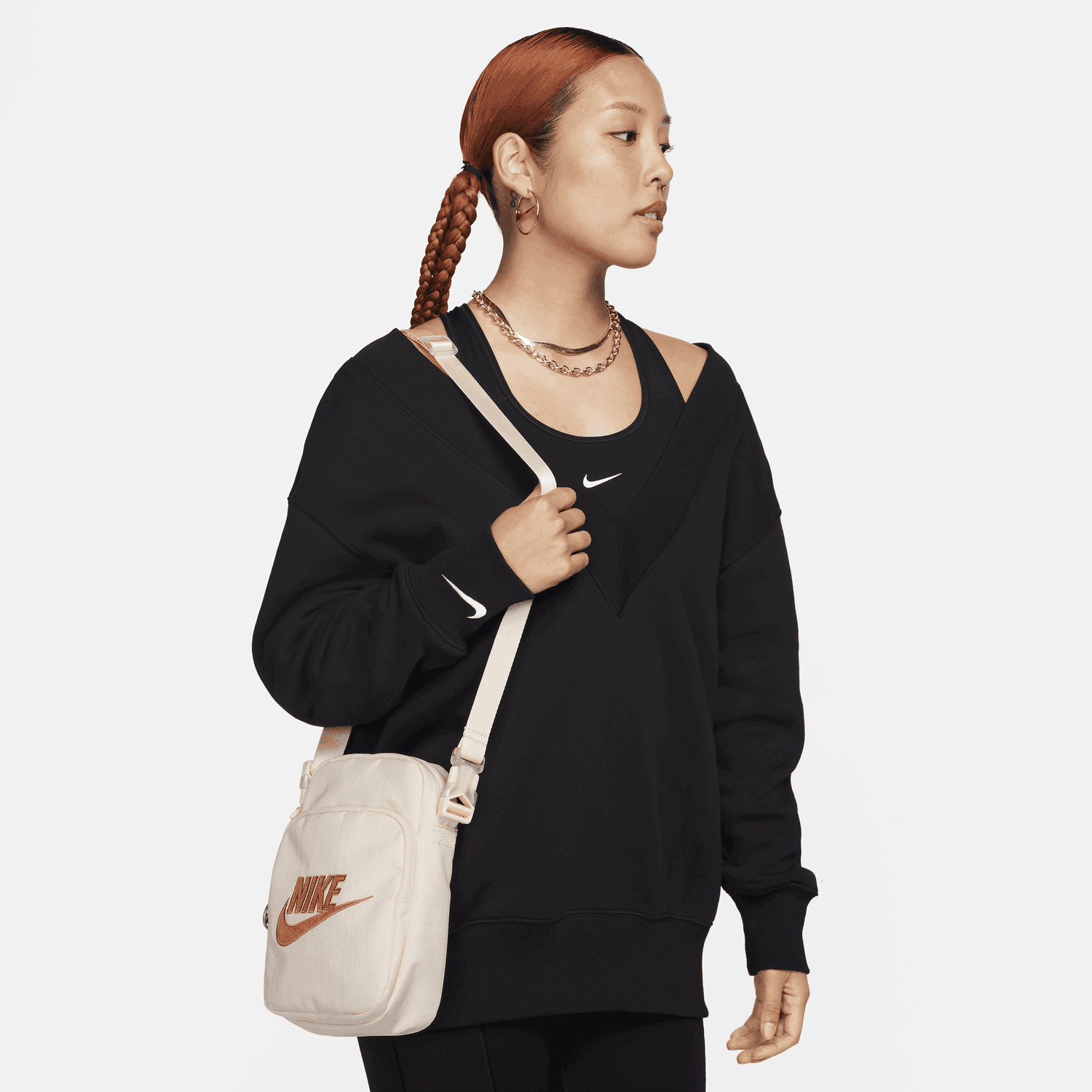 Skuldertaske Nike Heritage (4 l) Beige | FB3041-838, 0