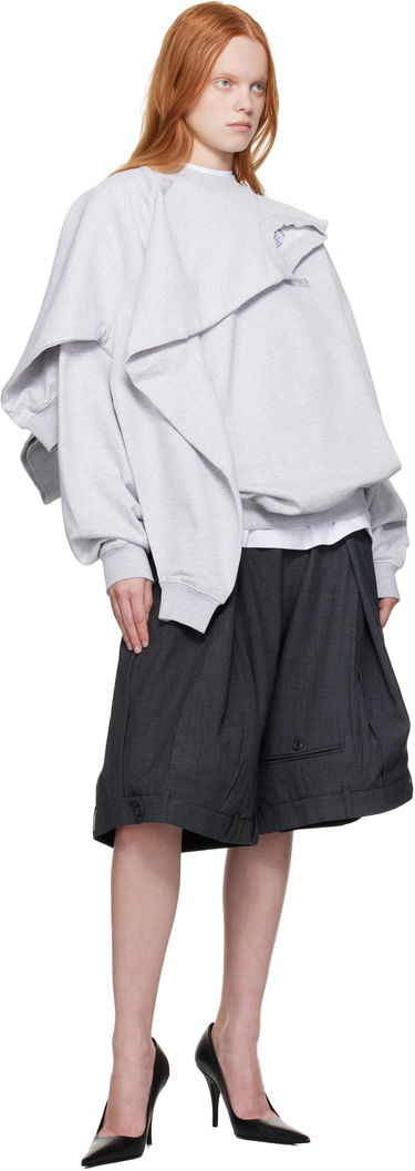 Sweatshirt VETEMENTS VETEMENTS Double Layered Sweatshirt Grå | UH76CW400G, 3