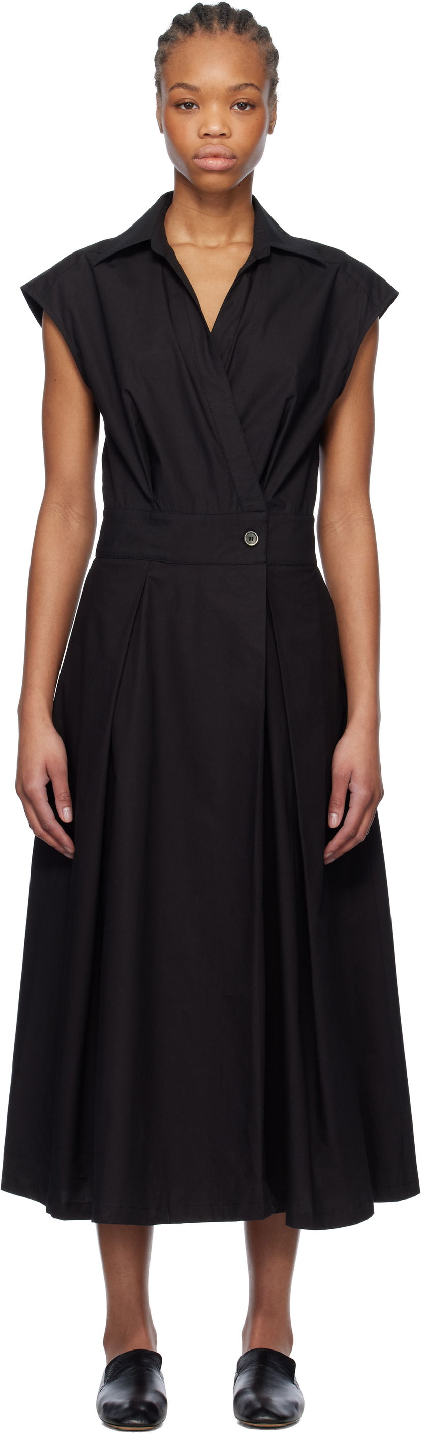 Kjole A.P.C. A.P.C. Athena Midi Dress Sort | COEVD-F35149