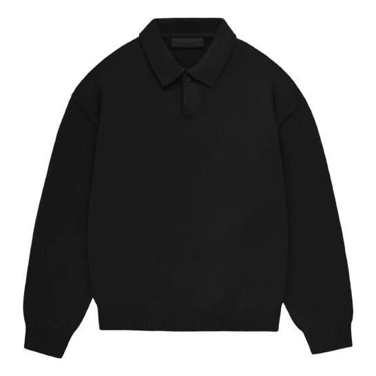 Sweater Fear of God Essentials Knit Polo Shirt Sort | 192BT232180F, 0
