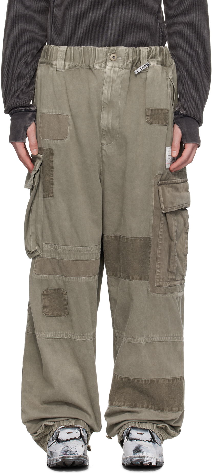 Cargo bukser Maison MIHARA YASUHIRO MIHARA YASUHIRO Repair Cargo Pants Grøn | A14PT053