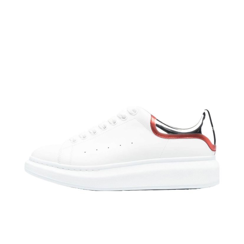Sneakers og sko Alexander McQueen Oversized White Silver Red Metallic Hvid | 750335WIDJN9174