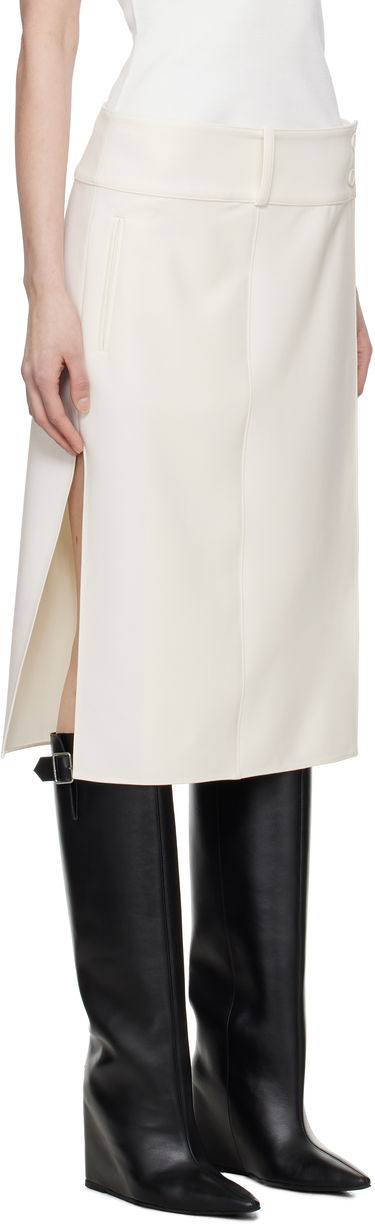 Nederdel Courrèges Courrèges Belted Slit Midi Skirt Hvid | 125CJU221PL0170, 1
