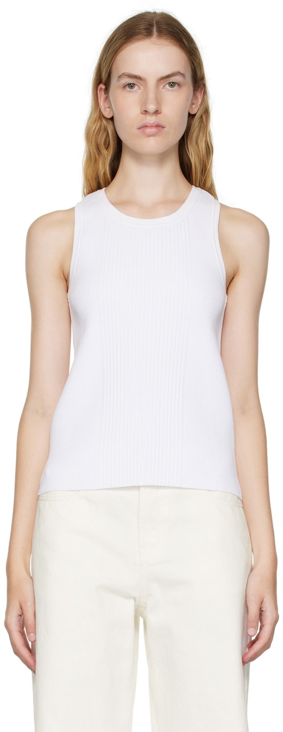 Tanktop We11done We11done Racer Back Tank Top Hvid | WD-KT3-22-603-W-WH