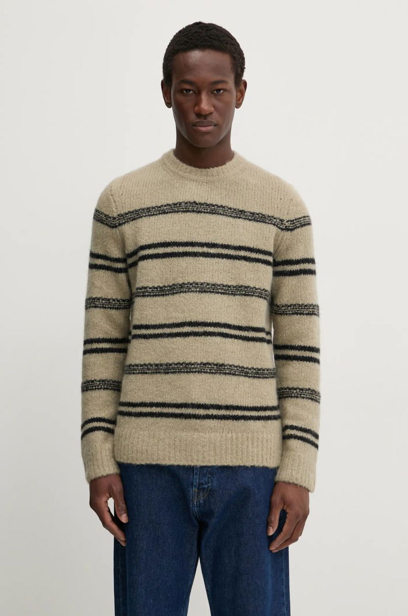 Sweater Samsoe Samsoe Samsoe Samsoe SAARIN Striped Wool Sweater Beige | M24300098