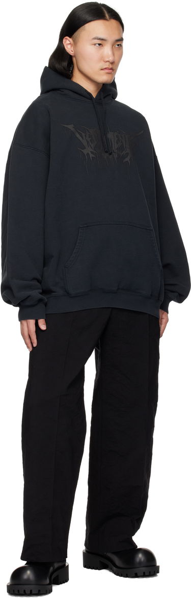 Bukser VETEMENTS Vetements Metalized Wrinkled Tailored Trousers Sort | UA66PA110B, 3