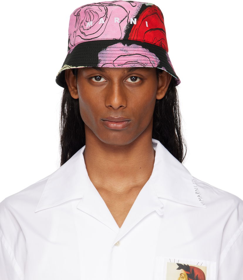 Hat Marni Marni Orion Print Bucket Hat Flerfarvet | CLMC0055 SUUTC507