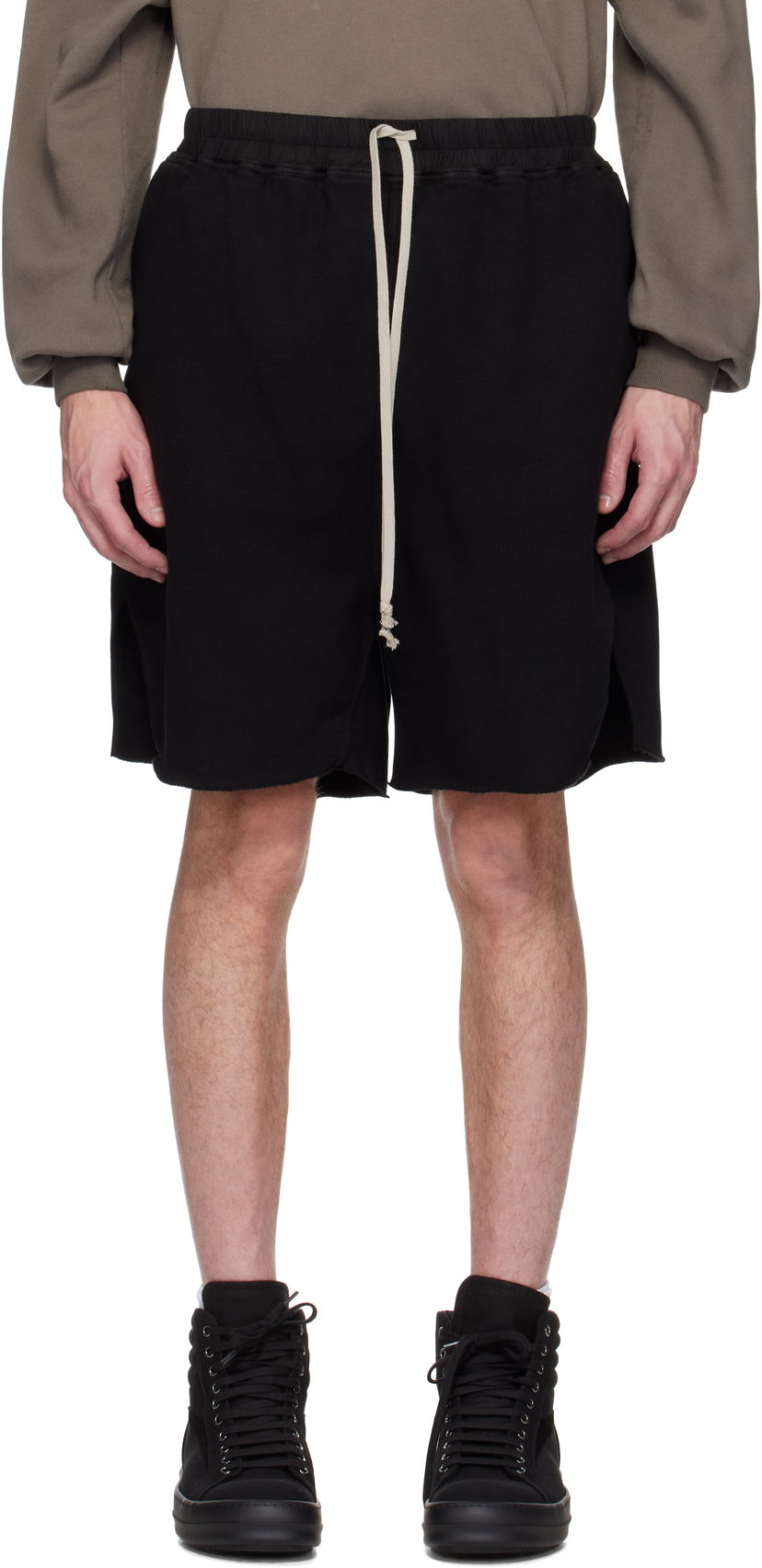Shorts Rick Owens Rick Owens DRKSHDW Hollywood Long Boxers Shorts Sort | DU01E3383 F