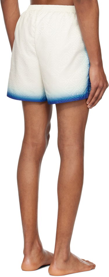 Badetøj Casablanca Casablanca Printed Jacquard Monogram Swim Shorts Hvid | MS25-TR-224-01, 2
