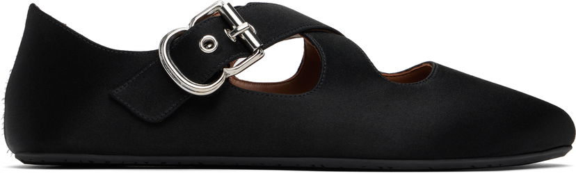 Sneakers og sko Alaïa ALAÏA Criss Cross Ballerina Flats Sort | AA3A046TK019