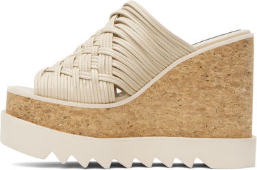 Tilbehør Stella McCartney Stella McCartney Sneak-Elyse Woven Platform Wedge Sandals Beige | 810545APADB0, 2