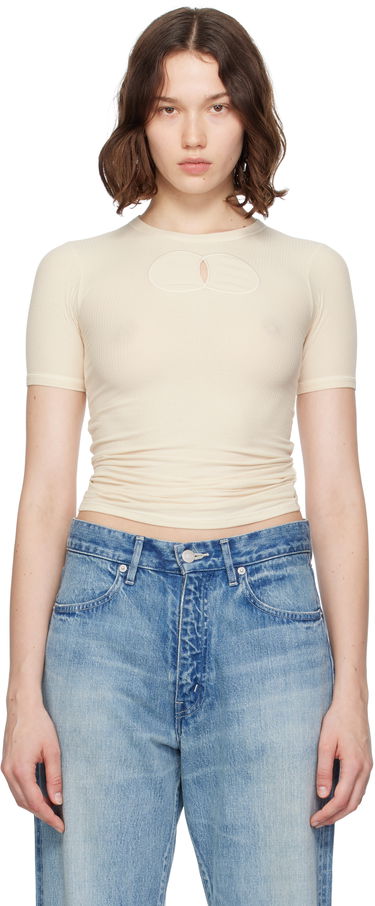 T-shirt Baserange Baserange Chain Cutout T-Shirt Beige | TOCHS-RB-SU25, 0