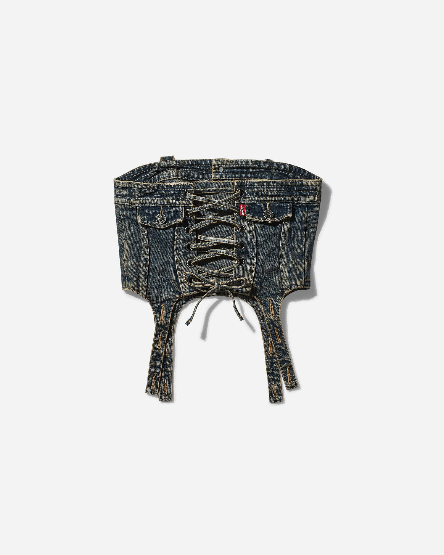 Crop top Levi's Denim Corset Top Grå | 00E8-0000 70, 1