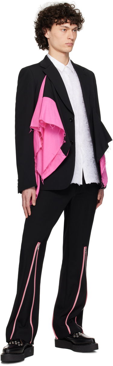 Jakke Comme des Garçons Comme des Garçons Homme Plus Gabardine Blazer with Draped Detail Sort | PO-J054-051, 3