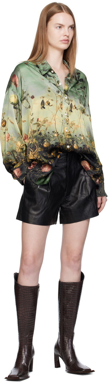 Skjorte R13 R13 Drop Neck Floral Print Shirt Grøn | R13WR004-R584A, 3