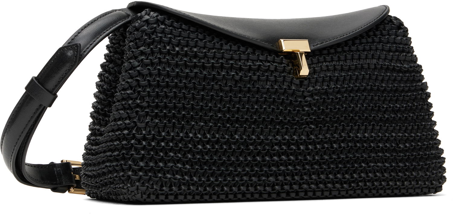 Skuldertaske TOTEME TOTEME T-Lock Woven Leather Clutch Bag Sort | 252-WAL950-LE0134, 1