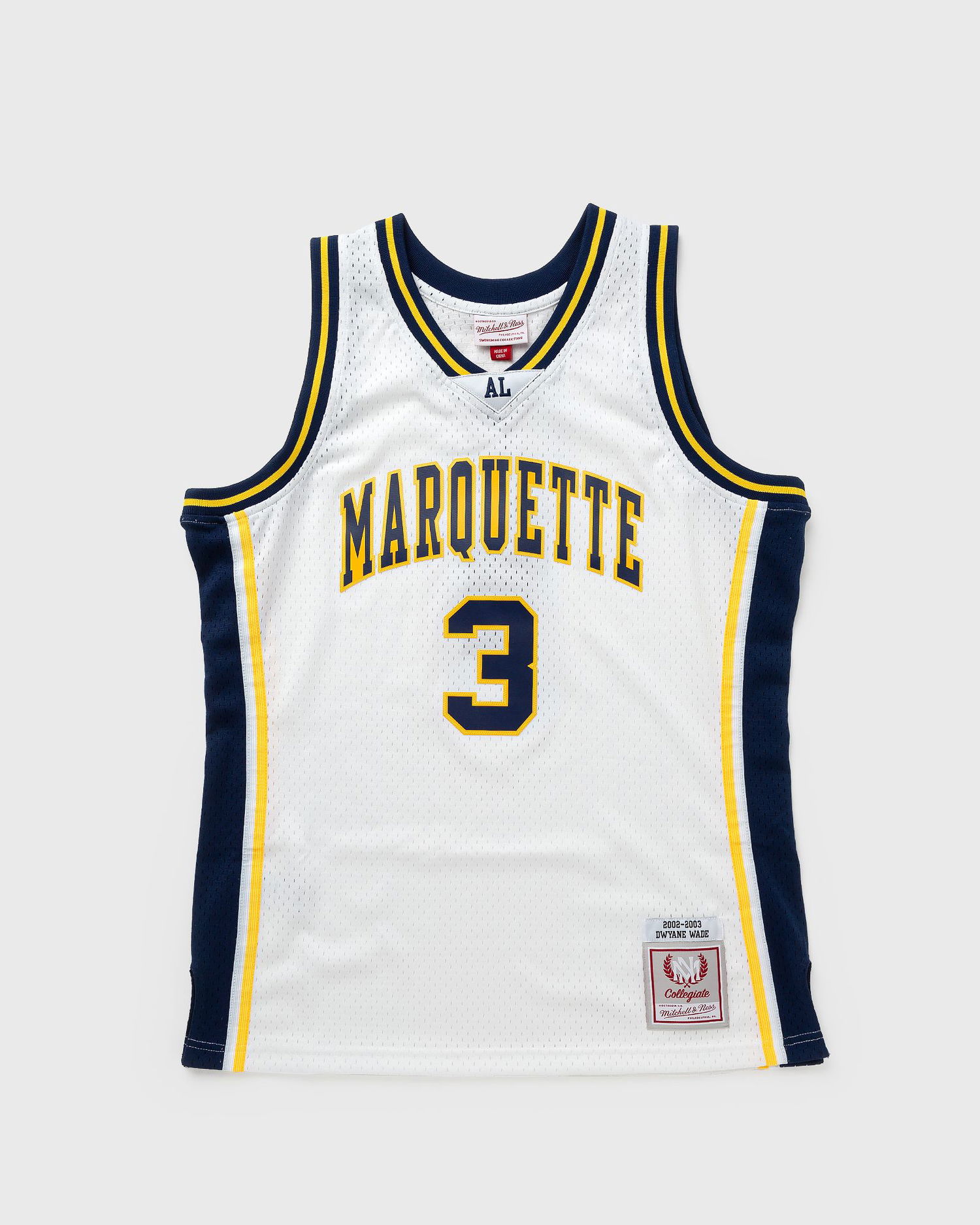 Jersey Mitchell & Ness NCAA SWINGMAN JERSEY MARQUETTE 2002-03 DWYANE WADE #3 Hvid | SMJY6225-MAU02DWAWHIT, 0
