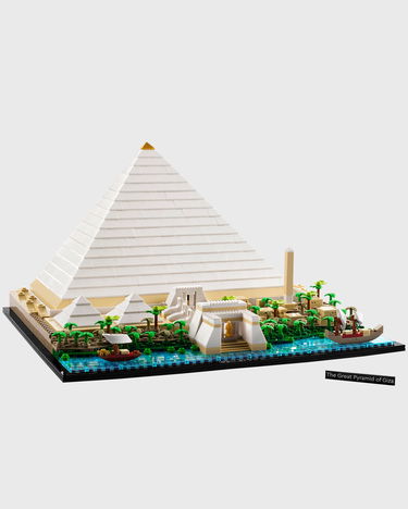 Collectible LEGO Great Pyramid of Giza Architecture Model Kit Hvid | 6379808, 1