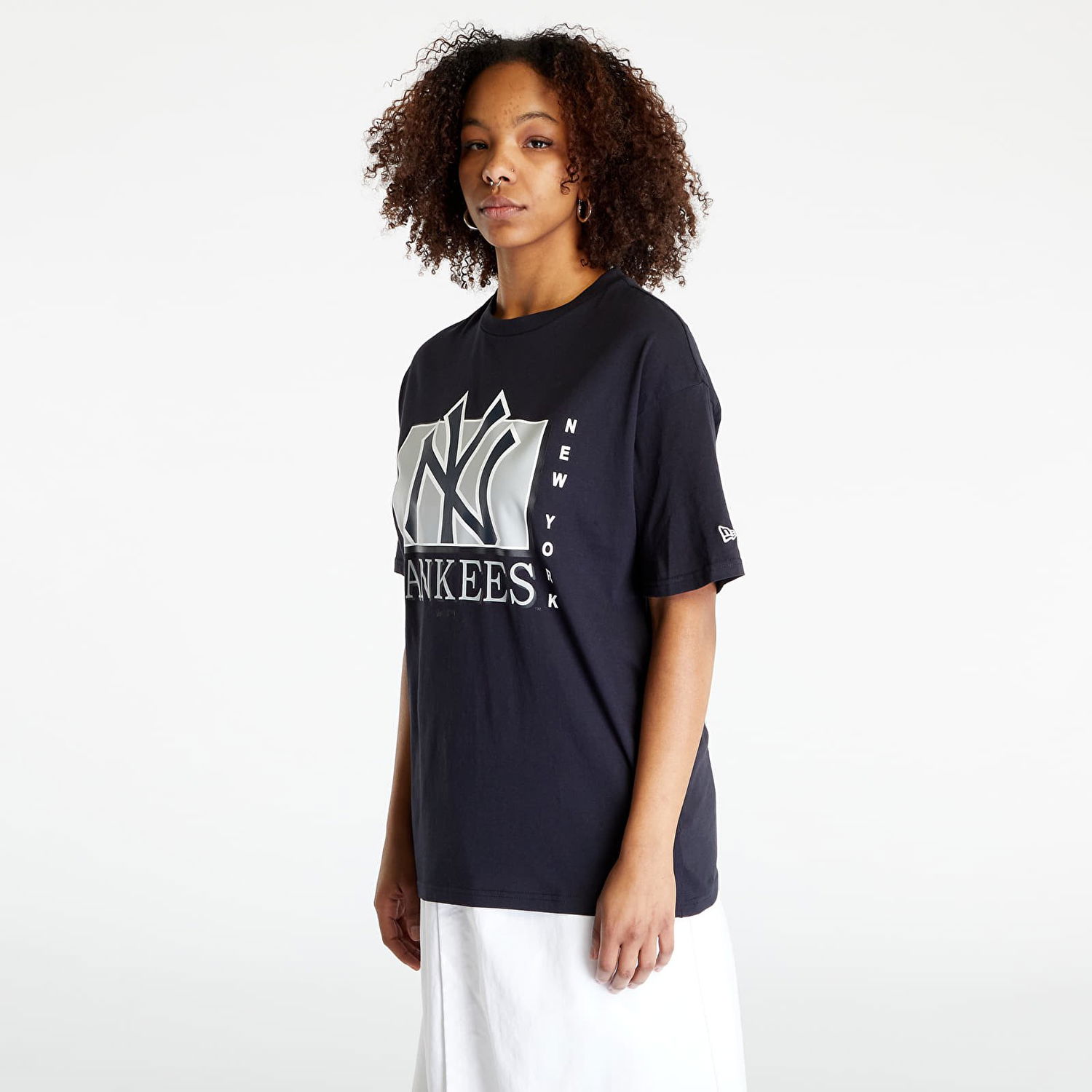 T-shirt New Era New York Yankees Team Wordmark Oversized Tee Sort | 60332163, 1