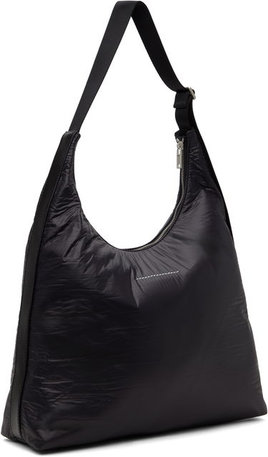 Skuldertaske Maison Margiela Crunched Nylon Shoulder Bag Sort | SB5ZH0017 P6993, 2