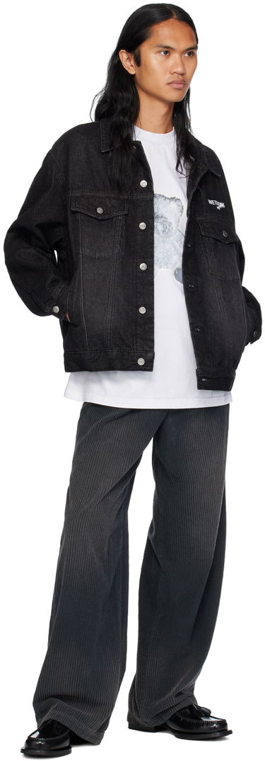 Jakke We11done We11done 1506 Trucker Denim Jacket Sort | WD-DJ1-23-913-U-BK, 3