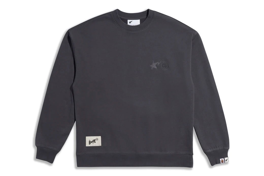 Sweatshirt BAPE BAPE x Highsnobiety Crewneck Charcoal Grå | 1J73-113-902, 0