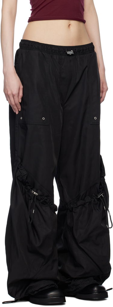 Cargo bukser The Attico Attico Parachute Cargo Drawstring Trousers Sort | 250WCP00255 PLL001AA, 1