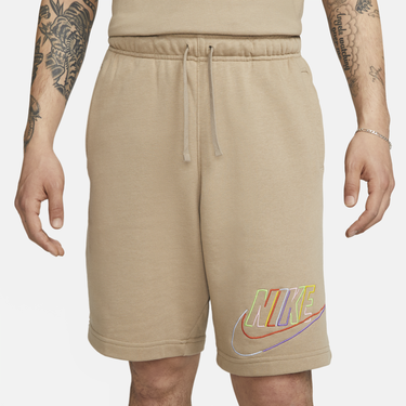 Shorts Nike Club Fleece French Terry Shorts Beige | DX0807-247, 2