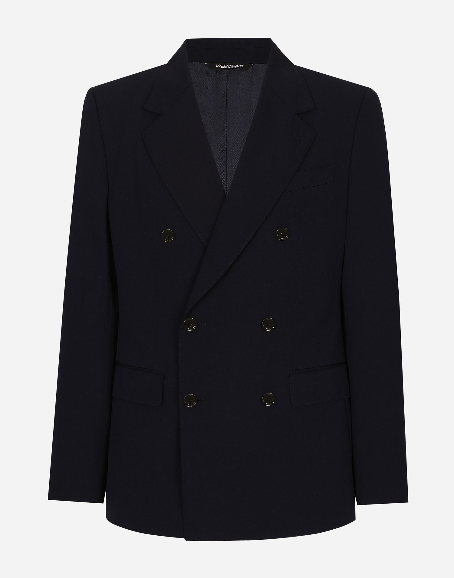 Jakke Dolce & Gabbana Wool Twill Double-breasted Jacket 52 Mørkeblå | G2UK8TFUBBQB0665, 0
