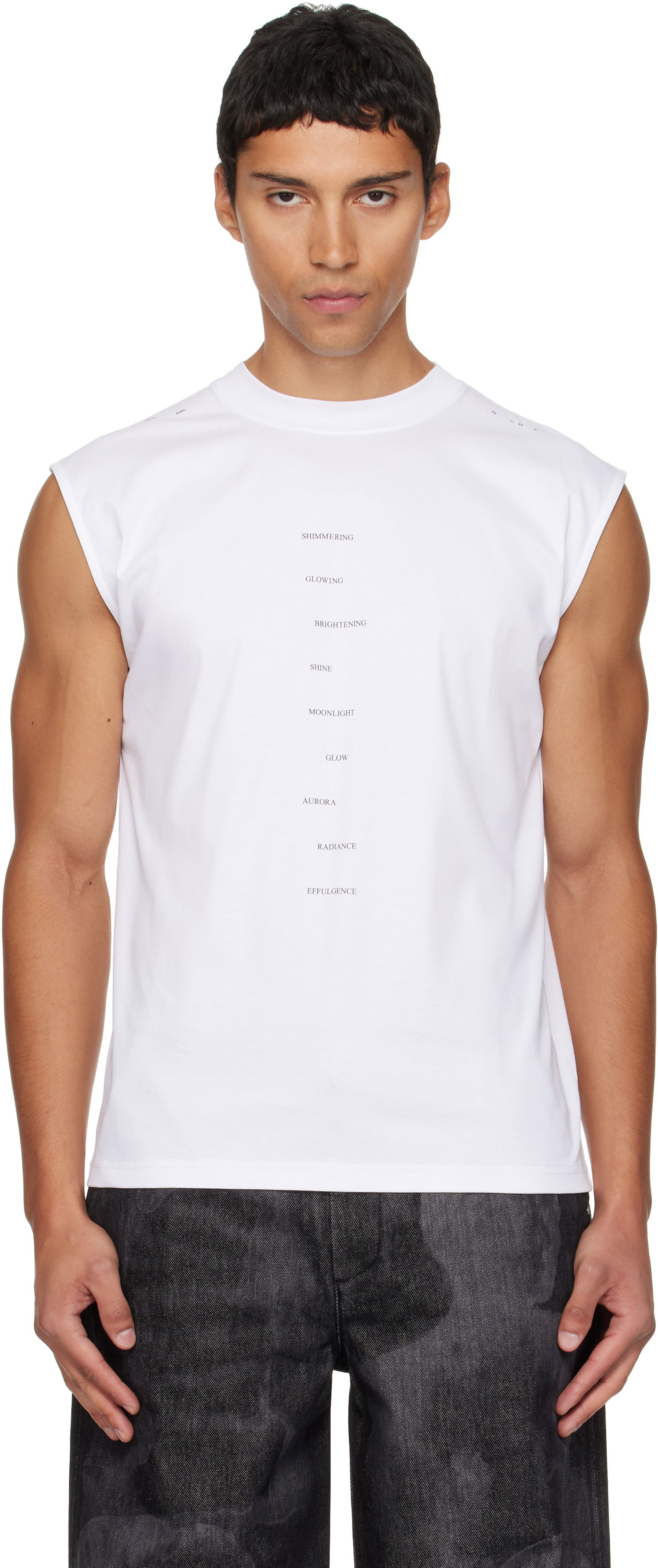 Tanktop HELIOT EMIL HELIOT EMIL Effulgence Sleeveless T-Shirt Hvid | AW25_M_09_151_WHT02, 0
