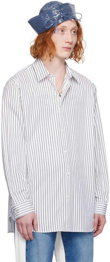 Skjorte Jean Paul Gaultier Jean Paul Gaultier Striped Shirt Hvid | 24/25-U-CH046I-C044-0100, 1
