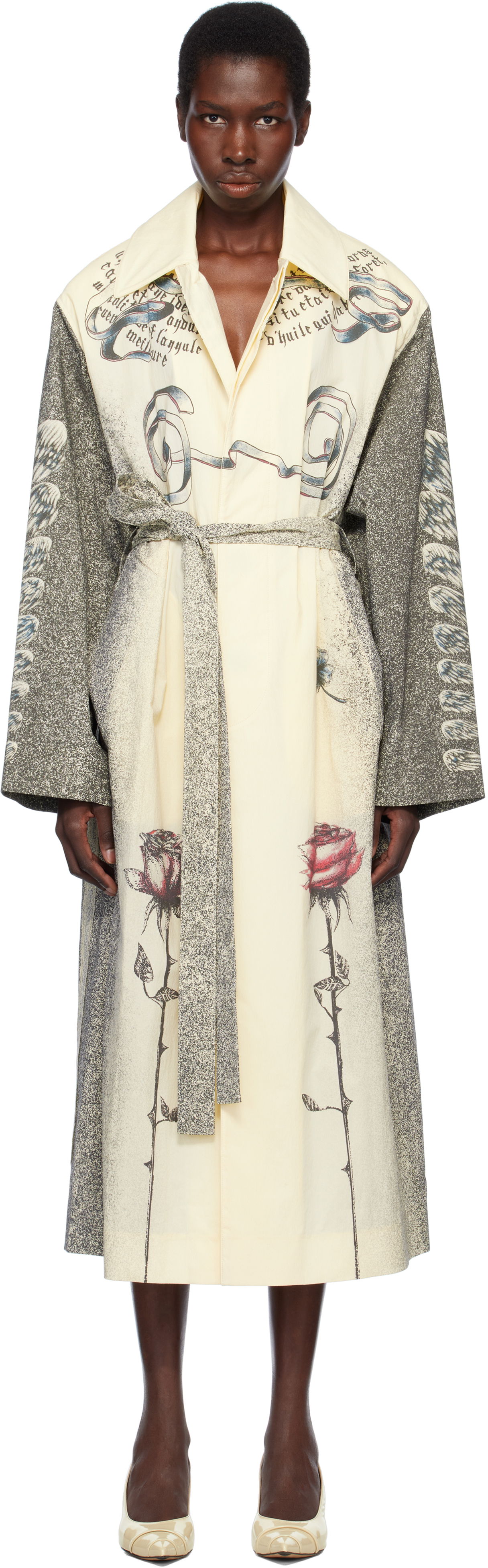 Trenchcoat Jean Paul Gaultier Jean Paul Gaultier 'The Multi-Tattoo' Print Trench Coat Gul | 25/34-U-MA035-C587-030030, 0