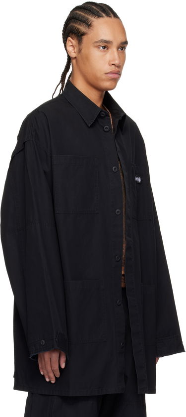 Skjorte 032C 032c Intermission Cargo Overshirt Sort | S25-URW-1402-000, 1