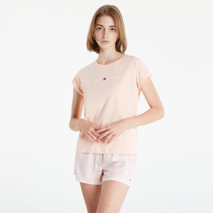 T-shirt Tommy Hilfiger Logo Tee Lyserød | UW0UW01618-TLR, 0