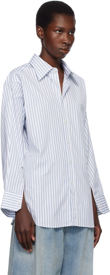 Skjorte Maison Margiela Maison Margiela Stripe Cotton Shirt Hvid | S50DT0049 M35311, 4